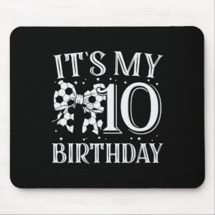 It's My Seven 7th Birthday Soccer Girl Bday Party Mouse Mat