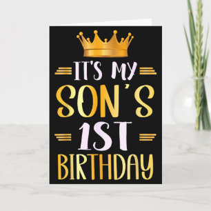 Its My Sons 1st Birthday Happy 1 Years Old  Card
