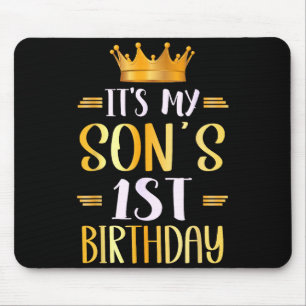 It's my son's 1st birthday happy 1 years old It's  Mouse Mat