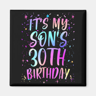Its My Sons 30th Birthday Colorful Happy 30 Years Magnet