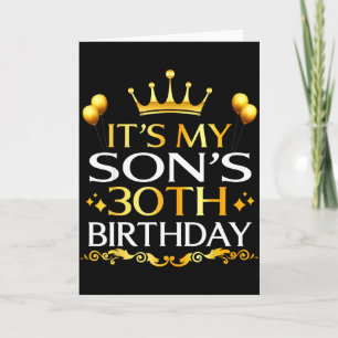Its My Sons 30th Birthday Happy Birthday 30 Years  Card