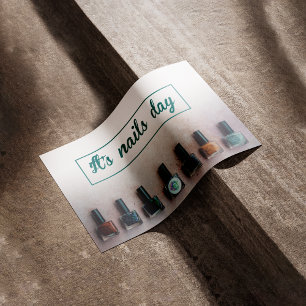 It's nails day, take care of your nails, nail poster