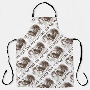 It's Nap Time Sleeping Snoring Red King Wonderland Apron