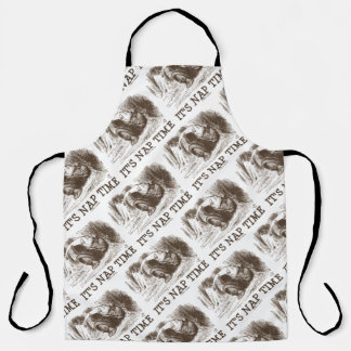 It's Nap Time Sleeping Snoring Red King Wonderland Apron
