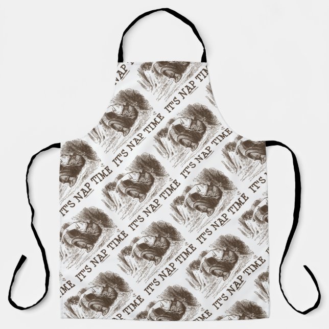 It's Nap Time Sleeping Snoring Red King Wonderland Apron (Front)