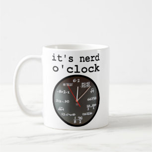 It's Nerd O'Clock Funny Clock Mug Humour