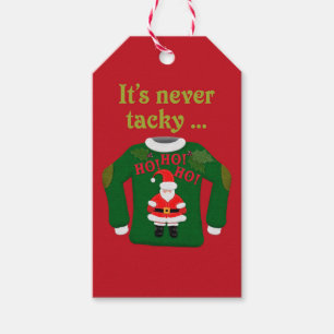 It's Never Tacky Cute Christmas Sticker Gift Tags