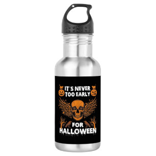 Its Never Too Early Halloween Skull Vine Wings_1 532 Ml Water Bottle