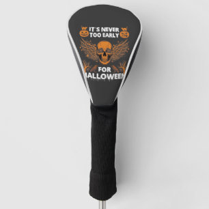 Its Never Too Early Halloween Skull Vine Wings_1 Golf Head Cover