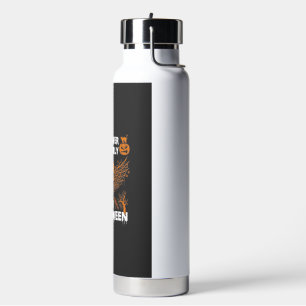 Its Never Too Early Halloween Skull Vine Wings_1 Water Bottle