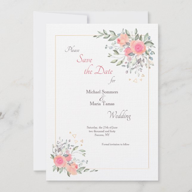 It's Never Too Late Save the Date Invitation (Front)