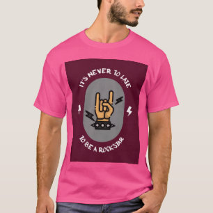 Its Neveroo Lateo Be A Rockstar for Rock Musi frie T-Shirt