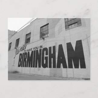 It's Nice to Have You in Birmingham Postcard