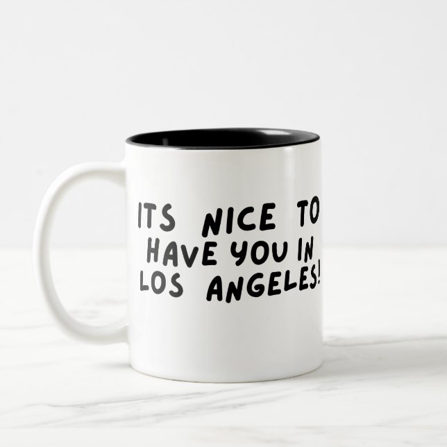 Its nice to have you in Los Angeles Two-Tone Coffee Mug (Left)