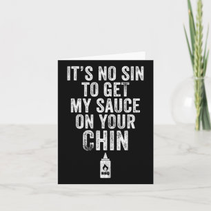 It's No Sin To Get My Sauce Funny Bbq Smoker Barbe Card