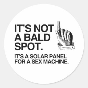 IT'S NOT A BALD SPOT CLASSIC ROUND STICKER