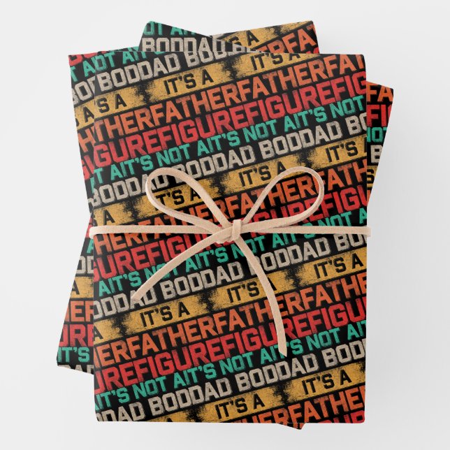 It's Not A Dad Bod It's A Father Figure Funny Wrapping Paper Sheet (In situ)