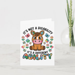 It's Not A Disability Autism Awareness Horses Auti Card