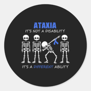 It's Not A Disability Dabbing Skeleton Classic Round Sticker