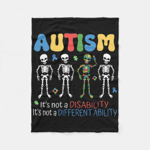 Its Not A Disability Different Ability Autism Awar Fleece Blanket
