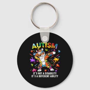 It's Not A Disability Tiger Autism Awareness Key Ring