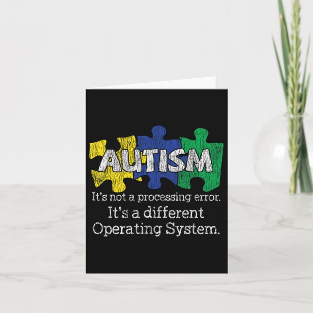 It's Not A Processing Error Autistic Kids Autism A Card (Front)
