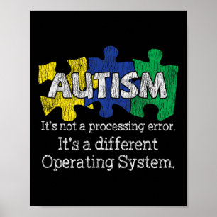 It's Not A Processing Error Autistic Kids Autism A Poster