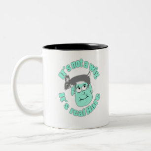 its not a wig  its real hare Two-Tone coffee mug