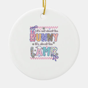 It's Not About The Bunny Christian Jesus Lamb Bibl Ceramic Tree Decoration