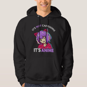 It's Not Cartoons It's Anime Girl Manga Premium Hoodie