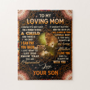 It's Not Easy For A Woman Raise A Child Son To Mum Jigsaw Puzzle