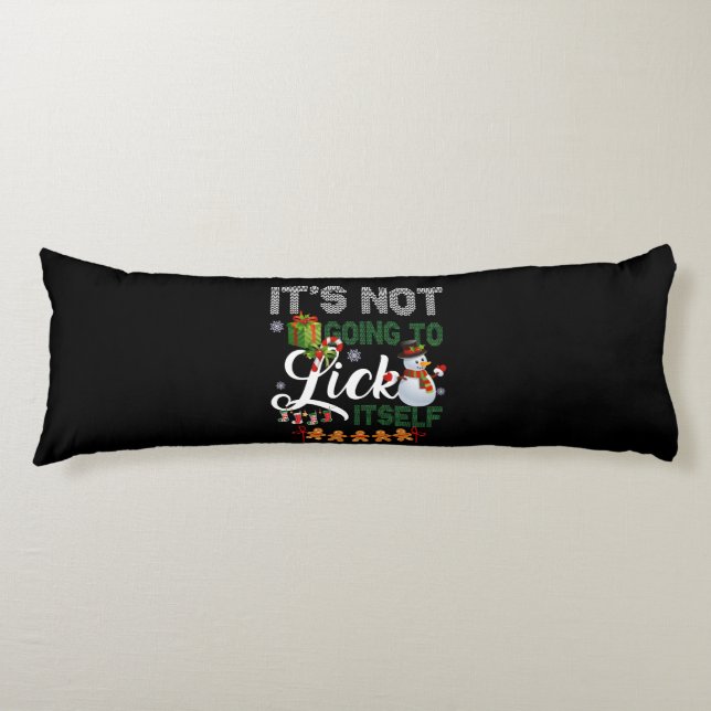 It's Not Going To Lick Itself Snowman Body Cushion (Front)