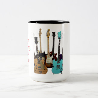 It's not Hoarding if It's Guitars Two-Tone Coffee Mug
