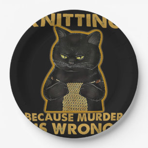 It's Not Hoarding If It's Yarn Knitting Lover Knit Paper Plate
