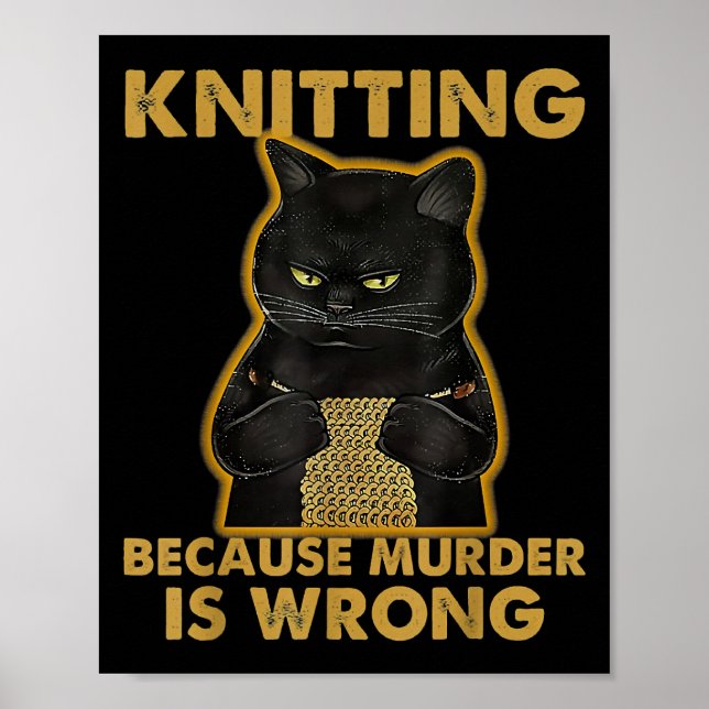 It's Not Hoarding If It's Yarn Knitting Lover Knit Poster (Front)
