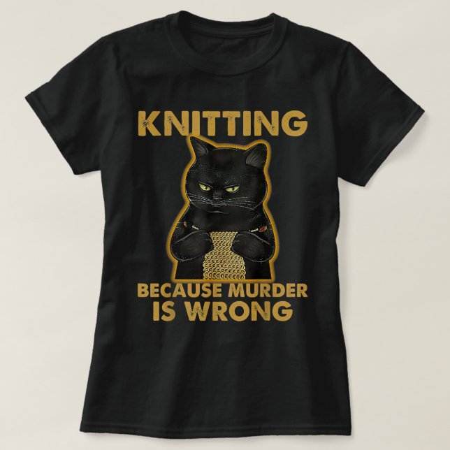 It's Not Hoarding If It's Yarn Knitting Lover Knit T-Shirt (Design Front)