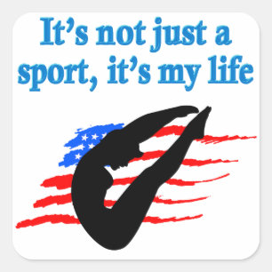 ITS NOT JUST A SPORT GIRLS DIVER DESIGN SQUARE STICKER
