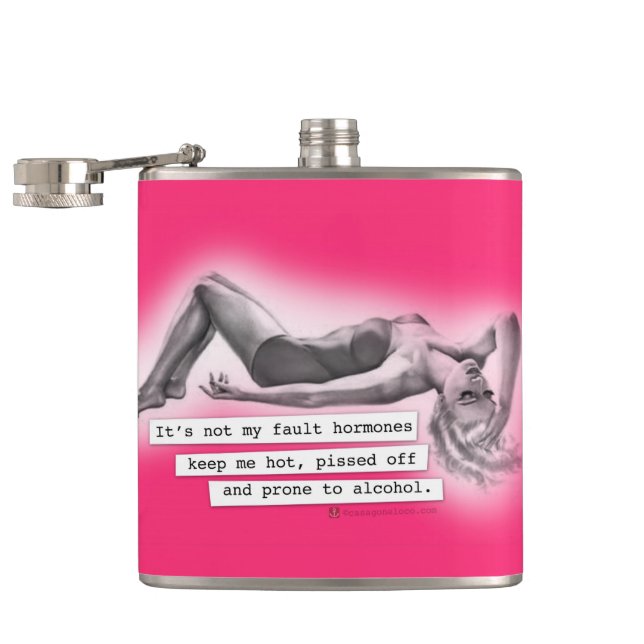 It's Not My Fault Hormones Hip Flask (Opened)