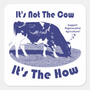 It's Not The Cow It's The How Square Sticker