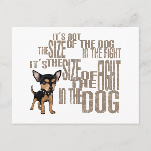 It's Not The Size Postcard (Front)