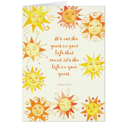 It's not the years... card