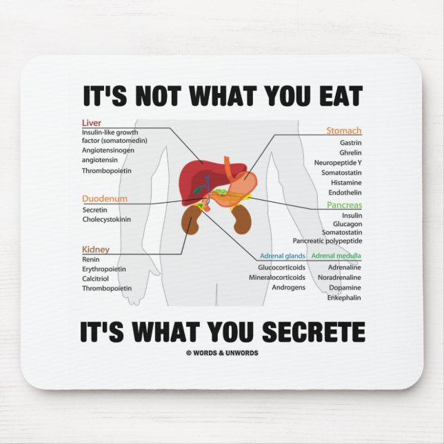 It's Not What You Eat It's What You Secrete Mouse Mat (Front)
