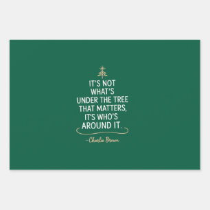 Its Not What's Under The Tree Quote Christmas  Wrapping Paper Sheet