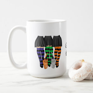 It's October Witches - Three Witches and Two Cats Coffee Mug