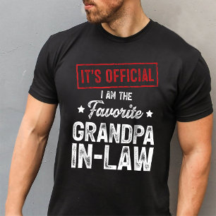 It's Official I'm The Favourite Grandpa-In-Law T-Shirt