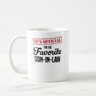 It's official i'm the favourite son-in-law coffee mug