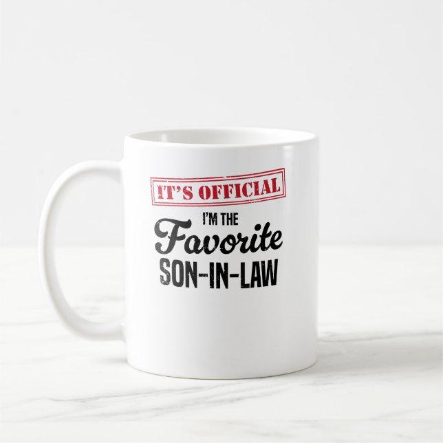It's official i'm the favourite son-in-law coffee mug (Left)