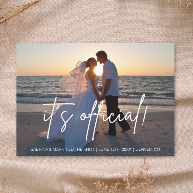 It's Official Wedding Photo Elopement Announcement (Creator Uploaded)
