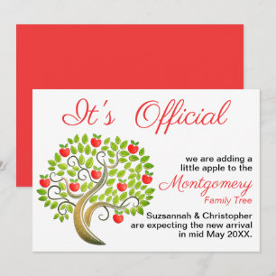 It's Official We're Expecting Apple Tree Template
