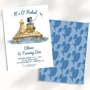 It's O'Fishal Fishing Boy 1st Birthday Invitation